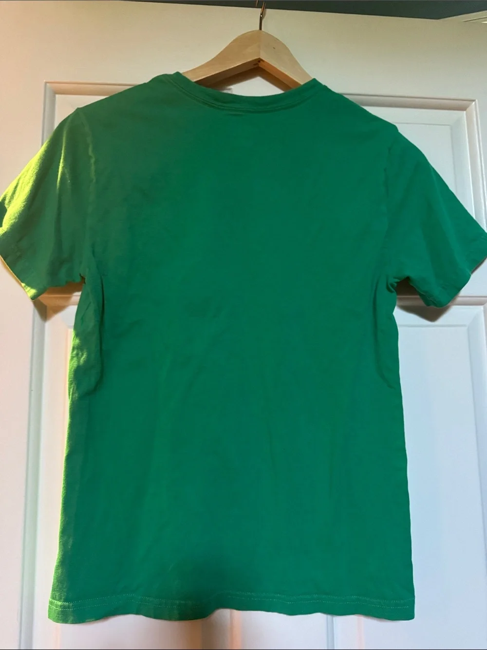 Ralph Lauren Bright Green V-Neck Tee with Yellow Polo Logo
